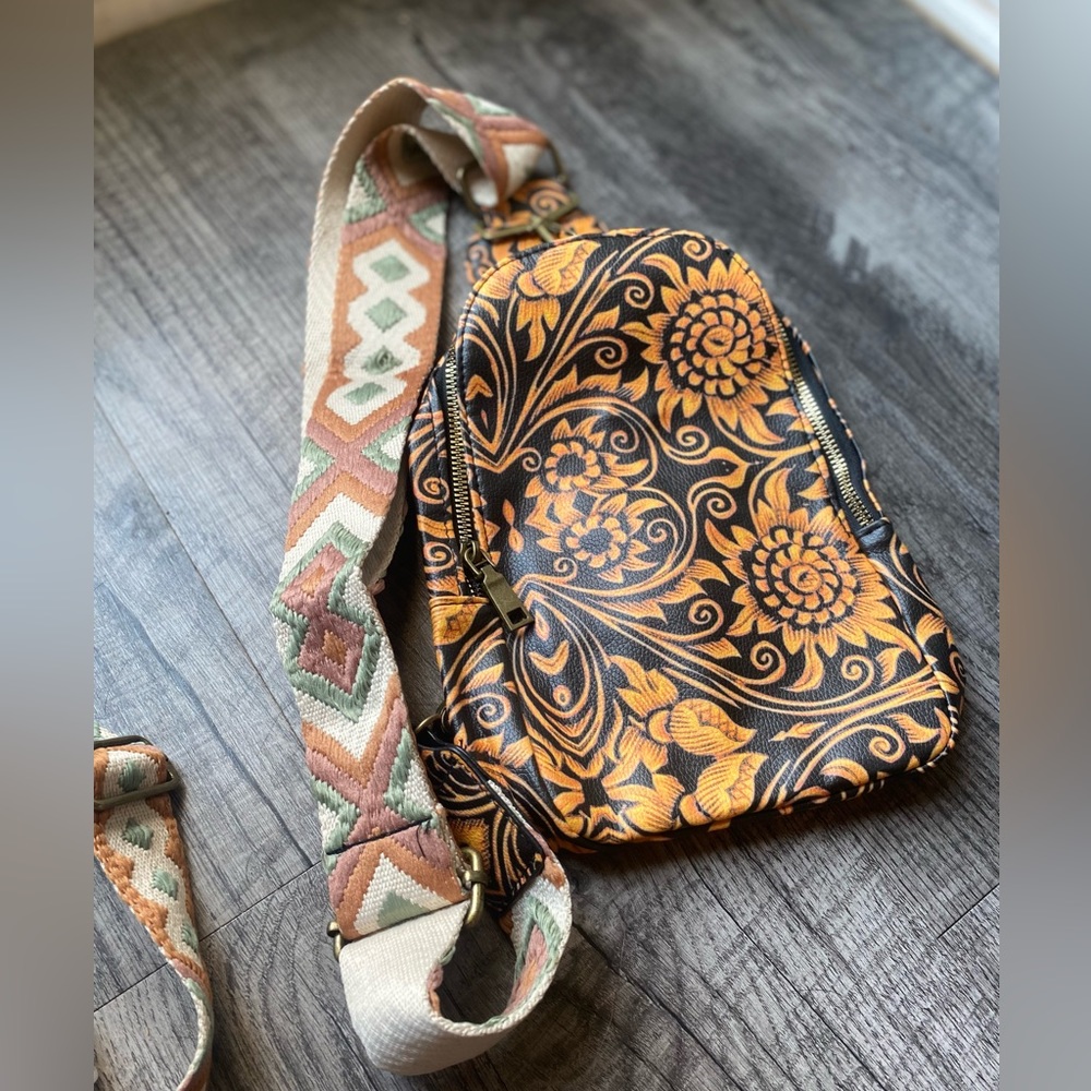 Free Spirit Faux Leather Crossbody bag